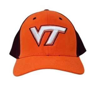 Virginia Tech VT Hokies Hat Captivating Headwear Maroon Orange Football Logo New